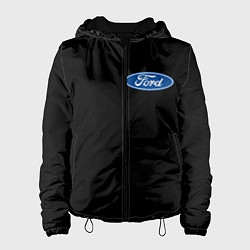 Куртка с капюшоном женская FORD logo auto, цвет: 3D-черный