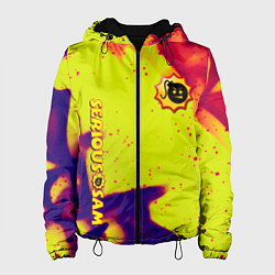 Куртка с капюшоном женская Serious Sam flame yellow, цвет: 3D-черный