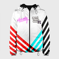 Куртка с капюшоном женская GTA6 vice city line, цвет: 3D-черный