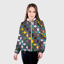 Куртка с капюшоном женская Марокканская вязь, цвет: 3D-белый — фото 2