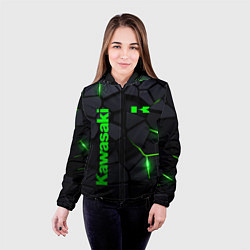 Куртка с капюшоном женская Kawasaki - плиты с эффектом свечения, цвет: 3D-черный — фото 2