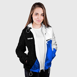 Куртка с капюшоном женская Блюлок - бело-синей спорт, цвет: 3D-белый — фото 2
