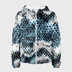 Куртка с капюшоном женская Змеиный тренд, цвет: 3D-белый