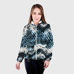 Куртка с капюшоном женская Змеиный тренд, цвет: 3D-белый — фото 2