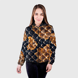 Куртка с капюшоном женская Змеиный талисман, цвет: 3D-черный — фото 2