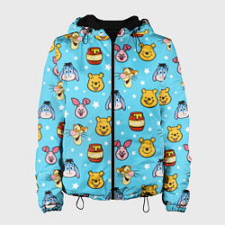 Куртка с капюшоном женская Винни Пух, цвет: 3D-черный