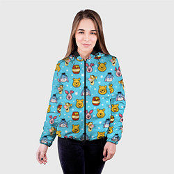 Куртка с капюшоном женская Винни Пух, цвет: 3D-черный — фото 2