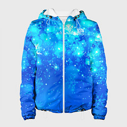 Куртка с капюшоном женская Морозное свечение, цвет: 3D-белый