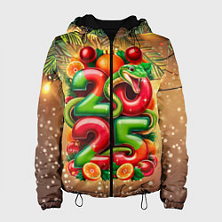 Куртка с капюшоном женская Змеи к нам приходят, цвет: 3D-черный