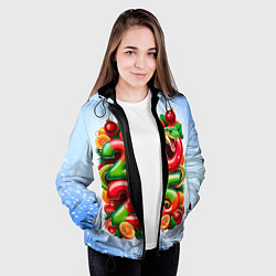 Куртка с капюшоном женская Змеи к нам приходят 2025, цвет: 3D-черный — фото 2