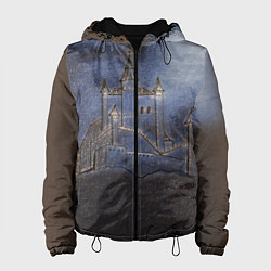 Куртка с капюшоном женская Замок принцессы, цвет: 3D-черный