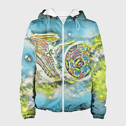 Куртка с капюшоном женская Удар по воротам, цвет: 3D-белый