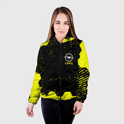 Куртка с капюшоном женская Opel auto hexagon steel, цвет: 3D-черный — фото 2
