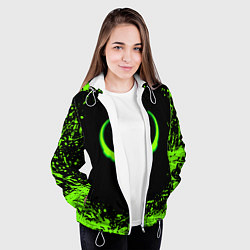 Куртка с капюшоном женская Quake кислотные краски, цвет: 3D-белый — фото 2