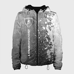 Куртка с капюшоном женская Lamborghini - grey gradient по-вертикали, цвет: 3D-черный