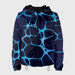 Куртка с капюшоном женская Aqua - абстракция, цвет: 3D-черный
