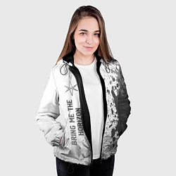 Куртка с капюшоном женская Bring Me the Horizon - white gradient по-вертикали, цвет: 3D-черный — фото 2