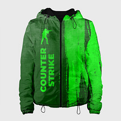 Женская куртка Counter Strike - green gradient по-вертикали