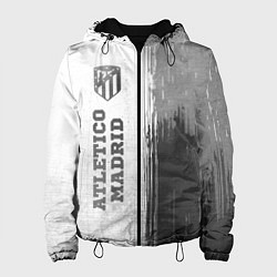 Куртка с капюшоном женская Atletico Madrid - white gradient по-вертикали, цвет: 3D-черный