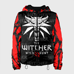 Куртка с капюшоном женская Ведьмак - волк, цвет: 3D-черный