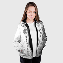 Куртка с капюшоном женская Gears of War - white gradient по-вертикали, цвет: 3D-черный — фото 2