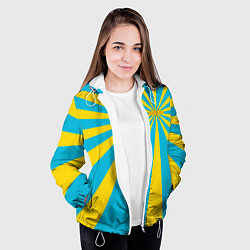 Куртка с капюшоном женская Воздушно-космические силы, цвет: 3D-белый — фото 2