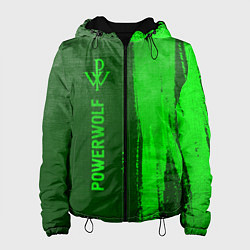 Женская куртка Powerwolf - green gradient по-вертикали