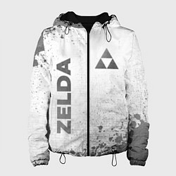 Куртка с капюшоном женская Zelda - white gradient вертикально, цвет: 3D-черный