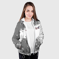 Куртка с капюшоном женская Горы зовут сноуборд серый, цвет: 3D-белый — фото 2