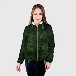 Куртка с капюшоном женская Абстракция - strange camouflage, цвет: 3D-белый — фото 2