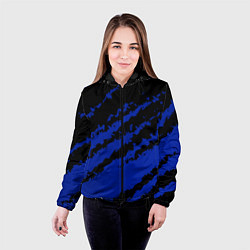 Куртка с капюшоном женская The color is black and blue, цвет: 3D-черный — фото 2
