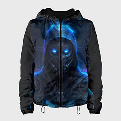 Куртка с капюшоном женская Человек в маске, цвет: 3D-черный