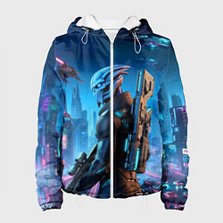 Женская куртка Mass Effect - neon glow fantastic