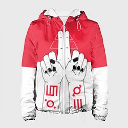 Куртка с капюшоном женская 30 Seconds to Mars poster, цвет: 3D-белый