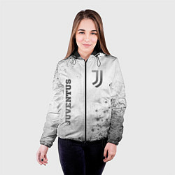 Куртка с капюшоном женская Juventus - white gradient вертикально, цвет: 3D-черный — фото 2