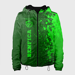 Куртка с капюшоном женская Benfica - green gradient по-вертикали, цвет: 3D-черный