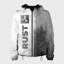 Куртка с капюшоном женская Rust - white gradient по-вертикали, цвет: 3D-черный