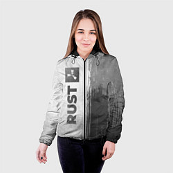 Куртка с капюшоном женская Rust - white gradient по-вертикали, цвет: 3D-черный — фото 2