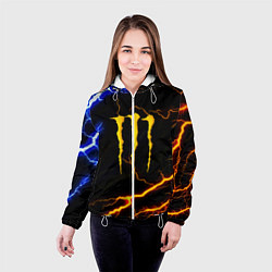 Куртка с капюшоном женская Monster energy storm, цвет: 3D-белый — фото 2