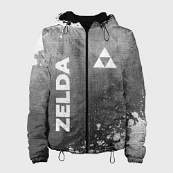 Куртка с капюшоном женская Zelda - grey gradient вертикально, цвет: 3D-черный