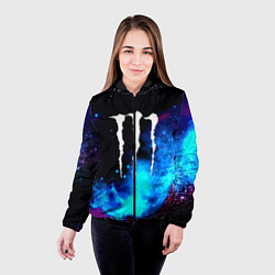 Куртка с капюшоном женская Monster energy космос, цвет: 3D-черный — фото 2