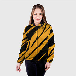Куртка с капюшоном женская Тигровый раскрас, цвет: 3D-черный — фото 2