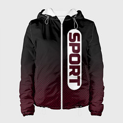 Женская куртка Sport чёрно-розовый текстурный градиент