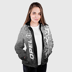Куртка с капюшоном женская Opel - grey gradient по-вертикали, цвет: 3D-черный — фото 2