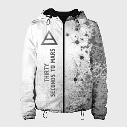 Женская куртка Thirty Seconds to Mars - white gradient по-вертика