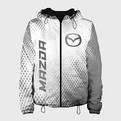 Куртка с капюшоном женская Mazda - white gradient вертикально, цвет: 3D-черный