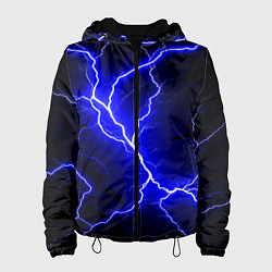 Куртка с капюшоном женская Color blue black, цвет: 3D-черный