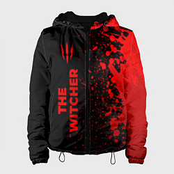 Куртка с капюшоном женская The Witcher - red gradient по-вертикали, цвет: 3D-черный