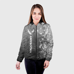 Куртка с капюшоном женская Valorant - grey gradient по-вертикали, цвет: 3D-черный — фото 2