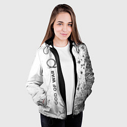 Куртка с капюшоном женская God of War - white gradient по-вертикали, цвет: 3D-черный — фото 2